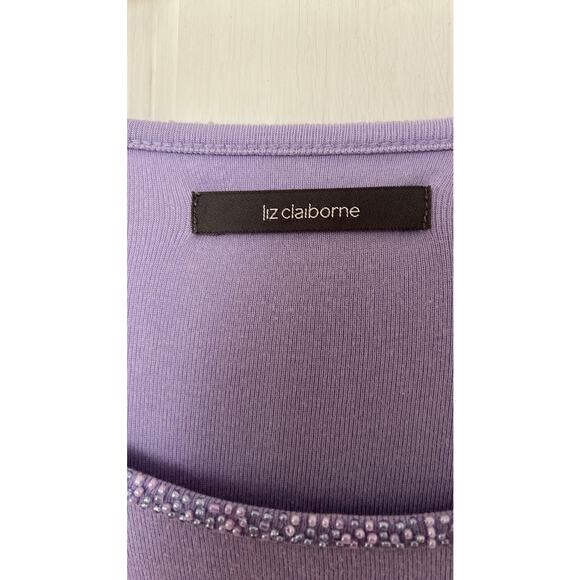 Liz Claiborne lavender top - Picture 2 of 3